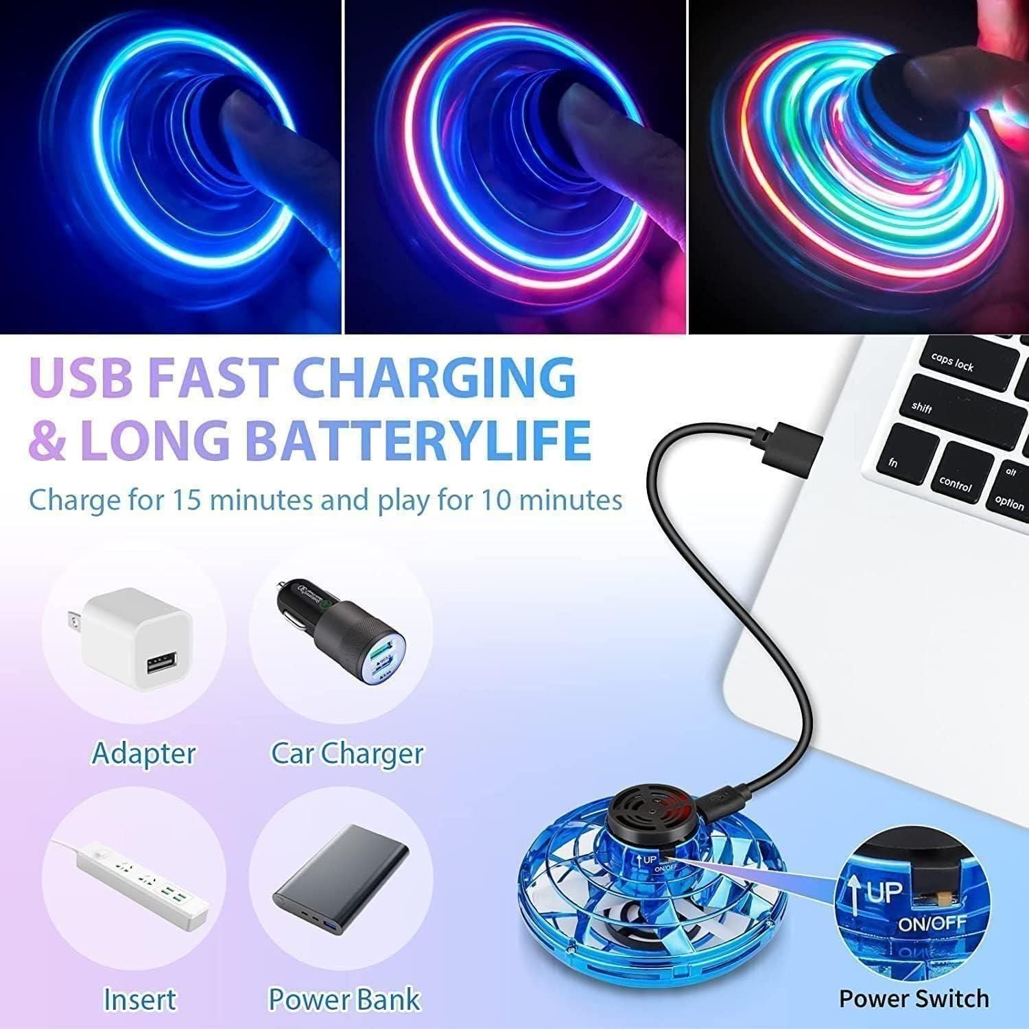 Magic Flying Orb Spinner Outdoor Toys, Assorted Color