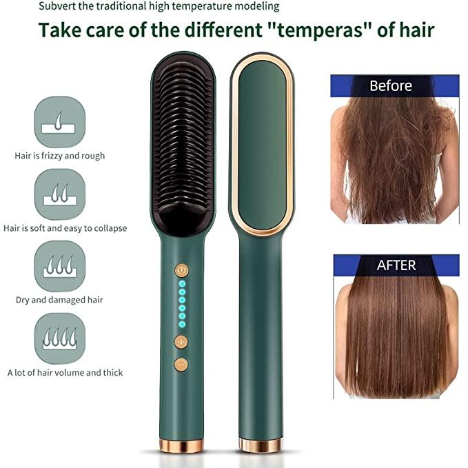 Professional Wireless Electric Hair Straightener Comb Brush