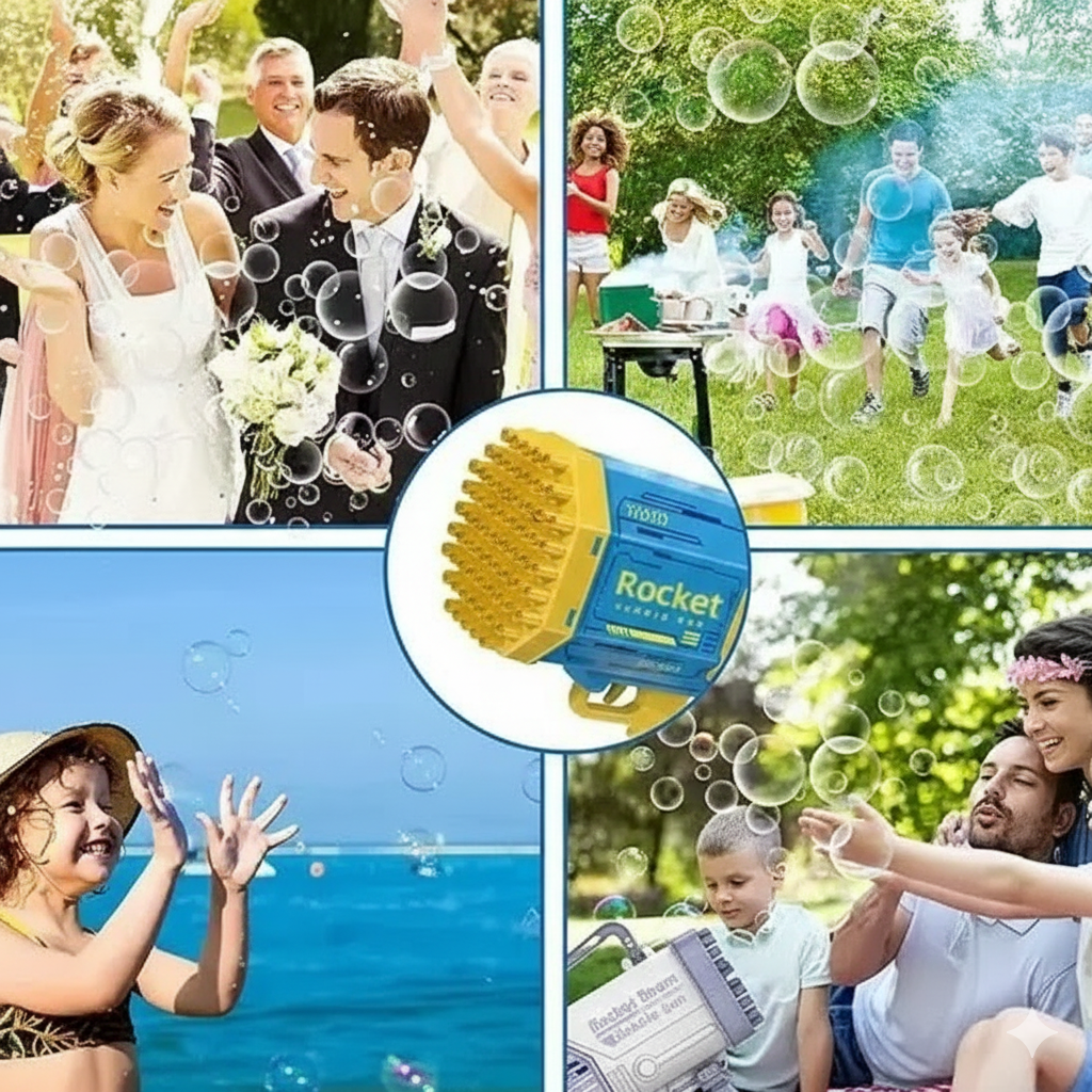 Bubble Gun Machine Kids Automatic Soap Based Bubble Blower