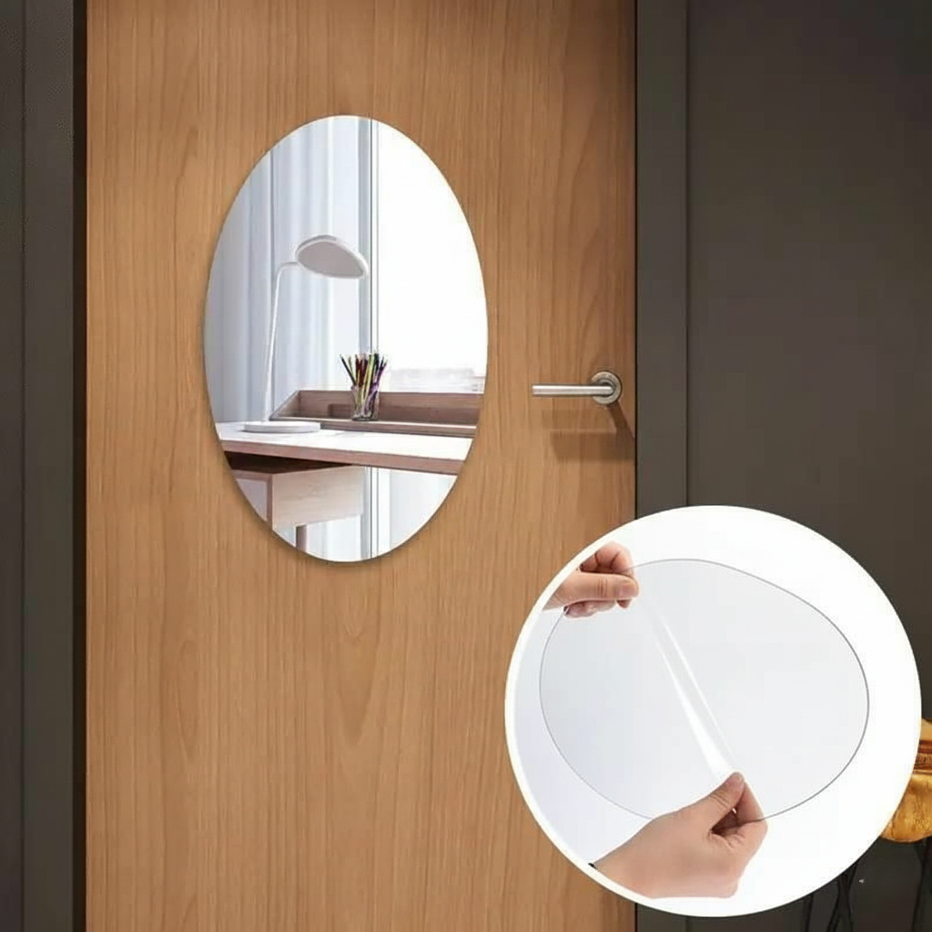 Combo of Oval Shape & Square Shape Mirror (Pack of 2)
