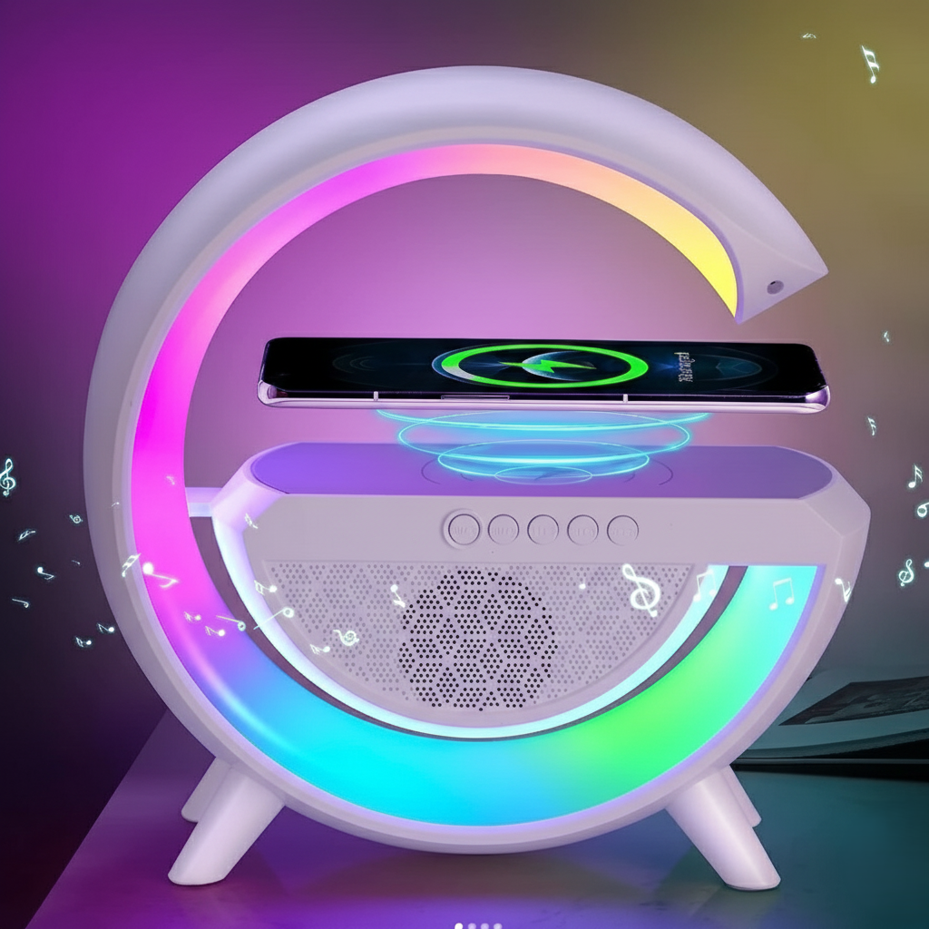 G-Shape LED Wireless Charging Speaker Lamp