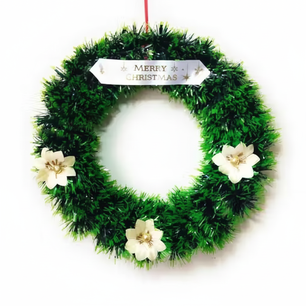 Christmas Wreath for front door/Wall Hanging/Decoration for Xmas Party/Christmas Decorations for Home/Gifts/Wreath - (Black Pine, 10 Inch)