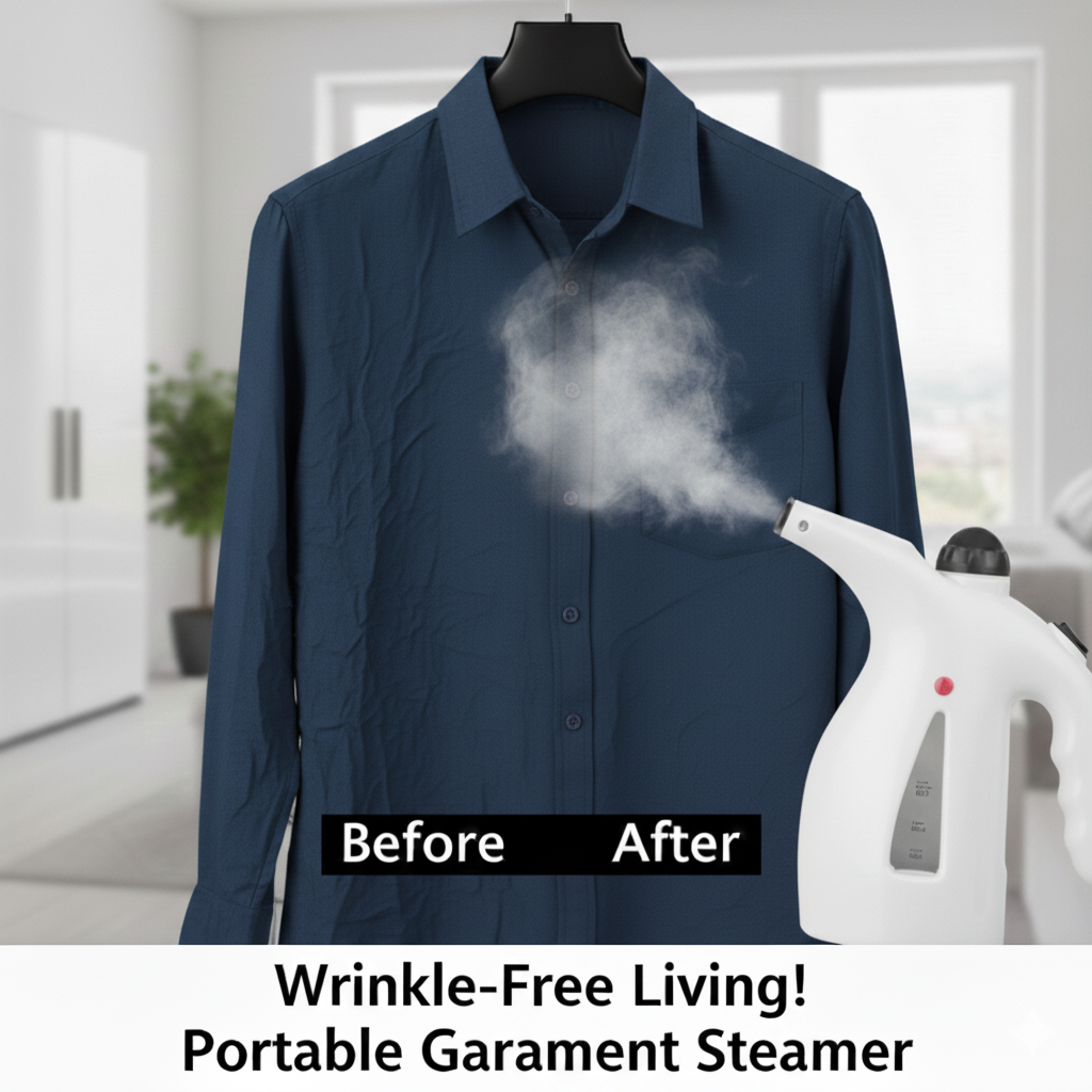 Portable Handheld Garment/Facial Vapor Steamer Iron Brush for Home and Travel Handy (Multicolour)