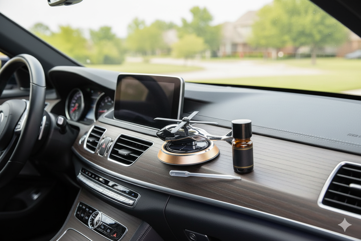 Solar Car Helicopter - Air freshener