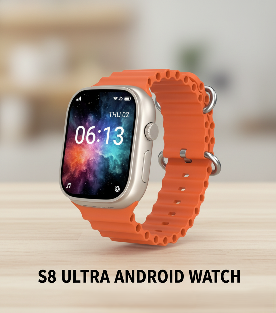 S8 Ultra Android Smartwatch with 4G SIM Support