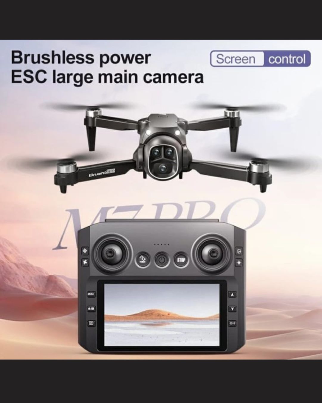 M7 Drone - Optical flow Duel Cammera Foldable Brushless FPV Drone with 4.3 inch Screen