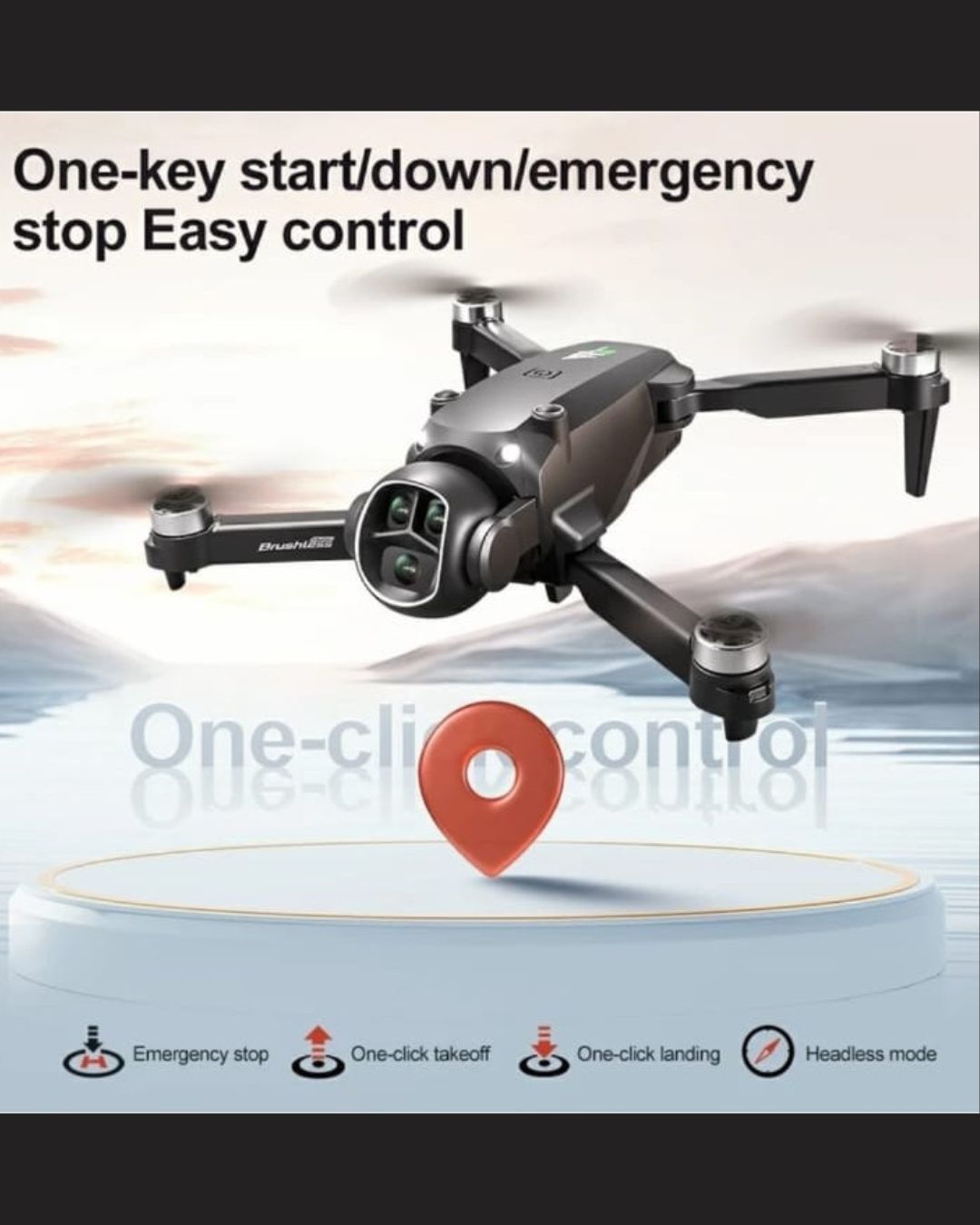 M7 Drone - Optical flow Duel Cammera Foldable Brushless FPV Drone with 4.3 inch Screen