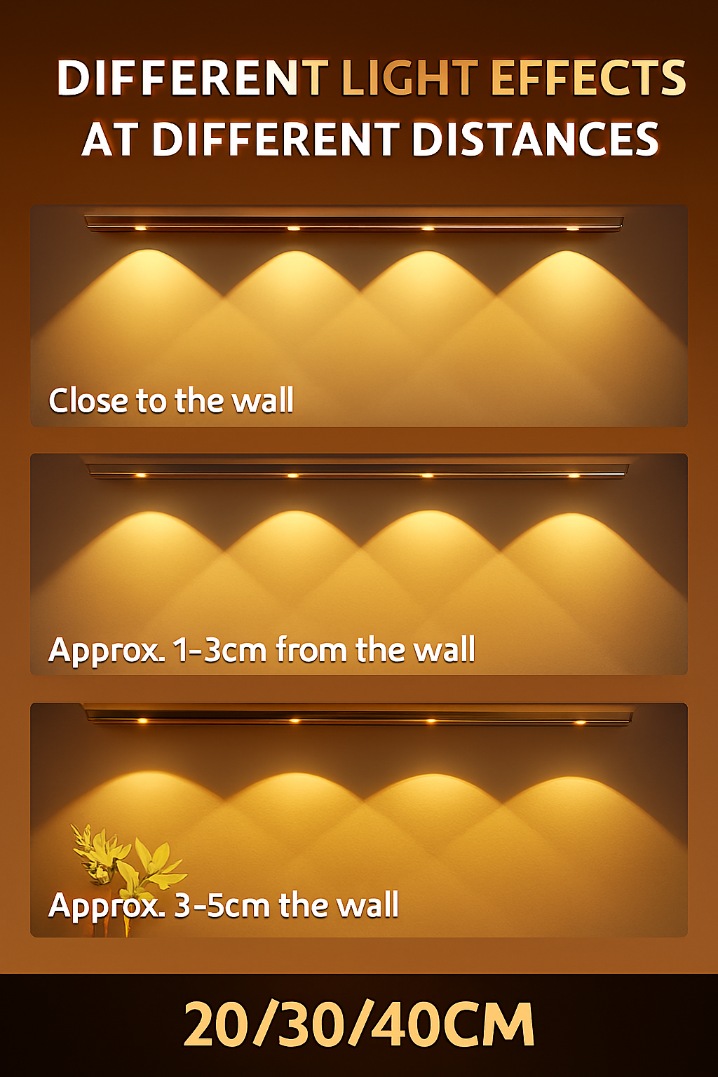 LED PIR Motion Sensor Cabinet light with USB Rechargeable