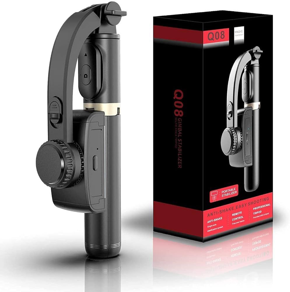 Gimbal Stabilizer (Anti Shake) and Selfie Stick Tripod